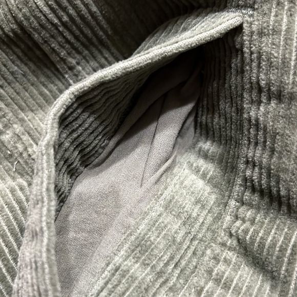 Zara Olive Green Corduroy Oversize Button Up Vest Jacket Unisex Sz M NWT - Picture 8 of 11